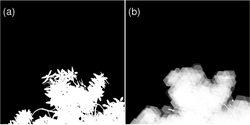 View from shading point for normal (a) and prefiltered (b) BVH